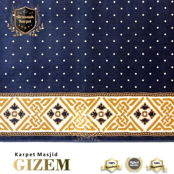 Karpet/Sajadah Masjid Mushola Gizem Meteran Tebal Murah Polos 10mm BS88