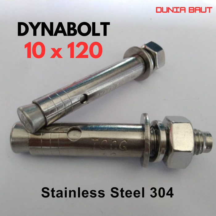 Dynabolt M10X120 / Dinabolt 10X120 / Anchor Bolt M10 X 120 / 10 X 120 - Selongsong M10