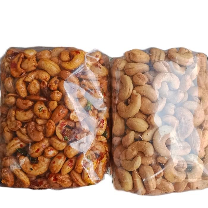 

terbaru !!! paket bundling kacang mete goreng gurih bawang dan pedas manis food snacks ready