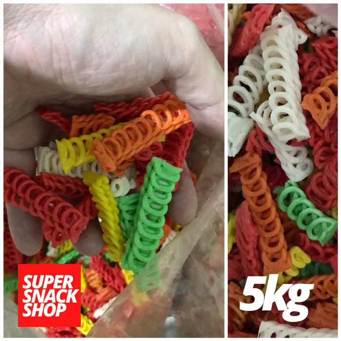

Readyy!! KRUPUK / KERUPUK MENTAH / KERUPUK SEBLAK RANTE WARNA 5KG
