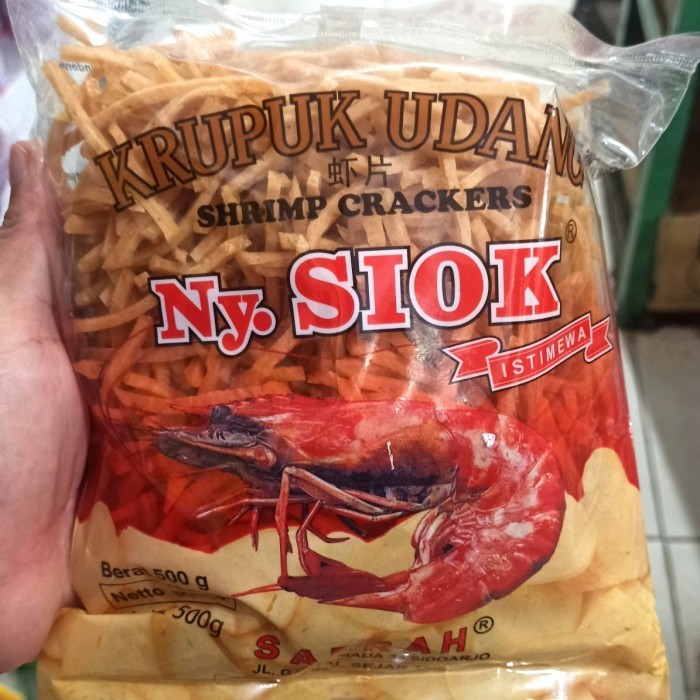 

Readyy!! Ny Siok Kerupuk Udang Stick 500g / Ny. Siok Kerupuk Mentah Udang Stick