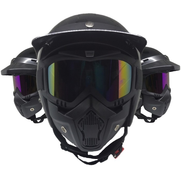 Helm Bogo Retro Goggle Mask Goggle Masker
