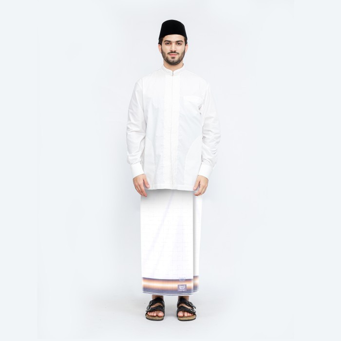 Kosanshoop Sarung Bhs Cosmo Silver Motif K26 Prc Putih Kuning