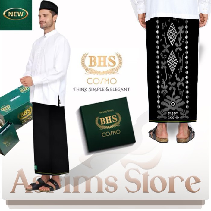 Kosanshoop Sarung Bhs Original Hitam Polos Tumpal Kembang Bhs Cosmo New Exklusif