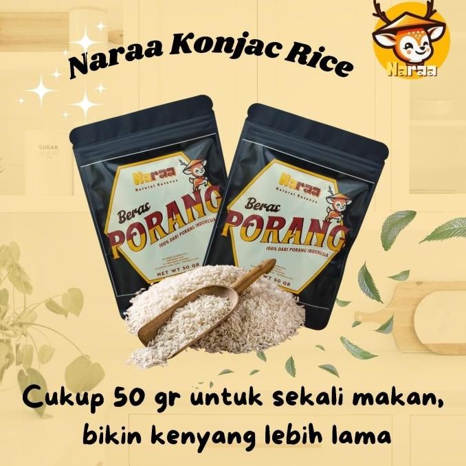 

Beras Porang Naraa/Konjac Rice/ Shirataki 1 Kg/beras diet Termurah AS99