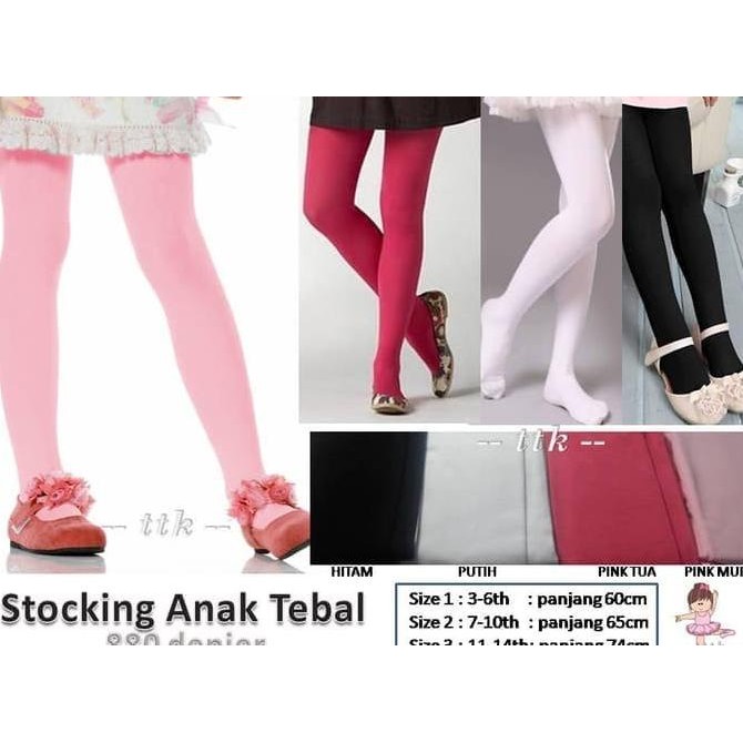 STOCKING LEGGING PANTYHOSE ANAK TEBAL ZOCKS 880D BALET MENARI PESTA NHS