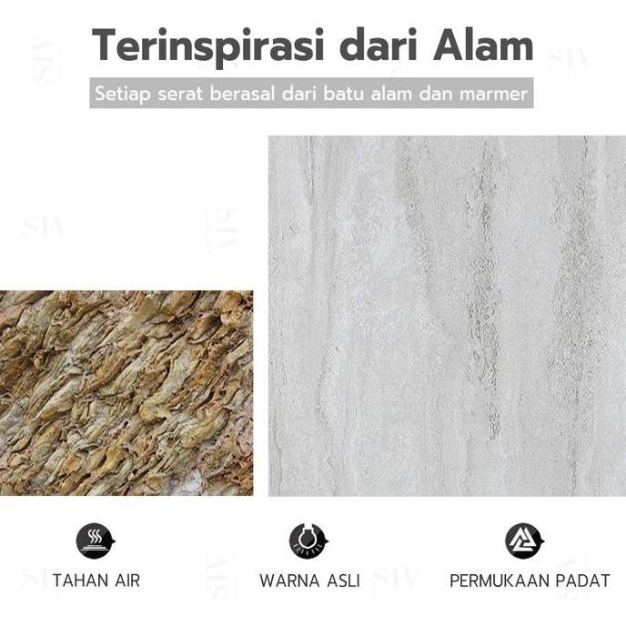 Siv 1 Dus Vinyl Lantai Marbel (45X45 Cm, 60X60Cm ) Stiker Lantai Marmer Stiker Lantai Keramik Semen 