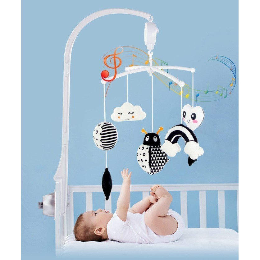 Contrast Crib Musical Baby Box Musical Crib Musik Box Bayi