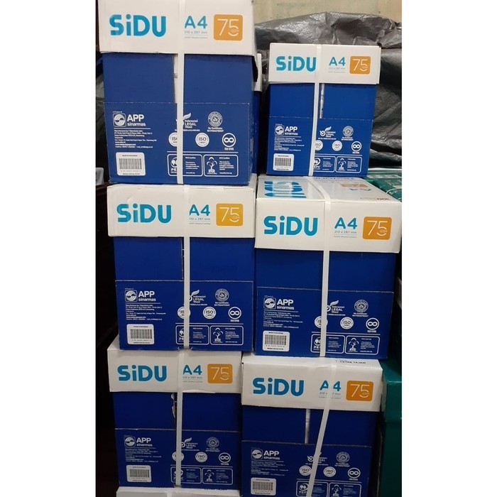

TERBARU! Kertas HVS Sidu Sinar Dunia A4 70 / 75 gram ( 5 rim ) GOJEK / GRAB