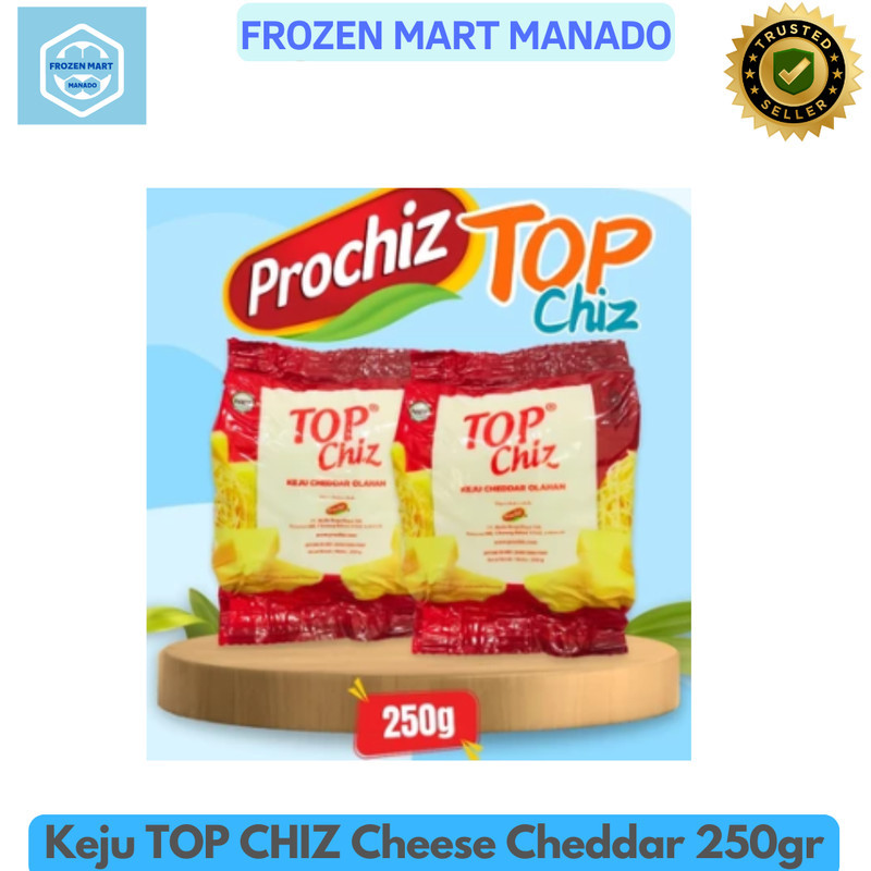 

Keju TOP CHIZ Cheese Cheddar 250gr - Frozen Mart Manado (Frozen Food Manado)