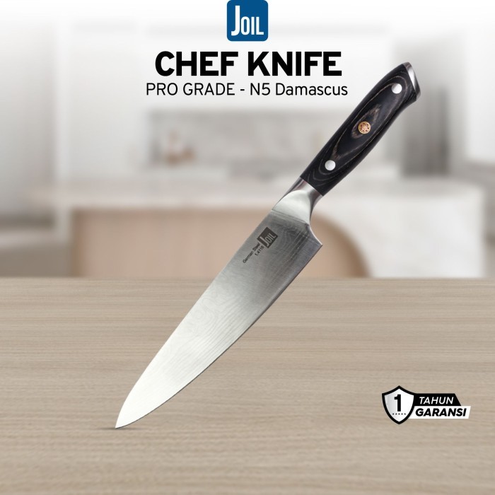 Chef Knife Pisau Dapur Damascus Premium Stainless Steel Baja - Joil