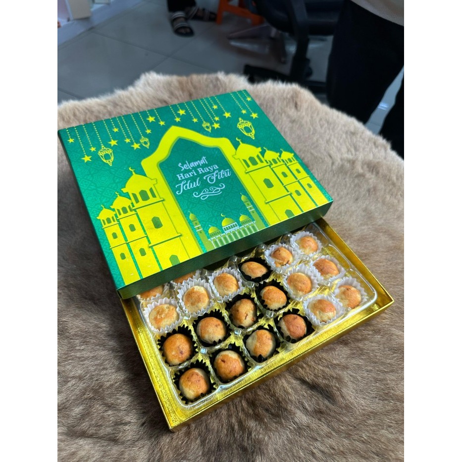 

Box Coklat Kotak Kue Nastar Mika Sekat Packaging Lebaran Murah - B83