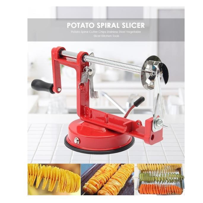 

Potato Spiral Slicer - Alat Pemotong Kentang Spiral Stainless Steel Original