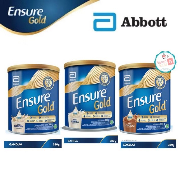 

TERLARIS ENSURE GOLD HMB VANILA COKLAT GANDUM 380GR SUSU NUTRISI DEWASA RENDAH LAKTOSA MURAH!!!