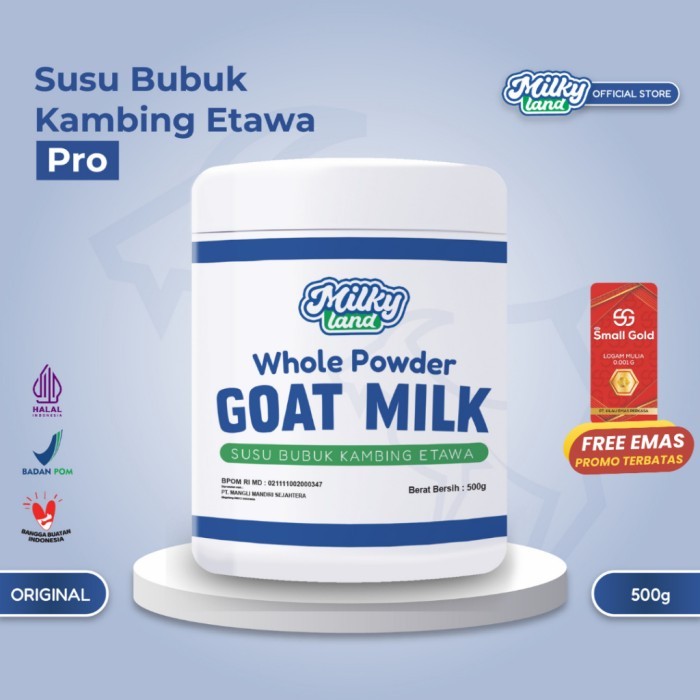 

TERLARIS SUSU KAMBING ETAWA BUBUK 500GR GOAT MILK BPOM - MILKYLAND MURAH!!! MURAH