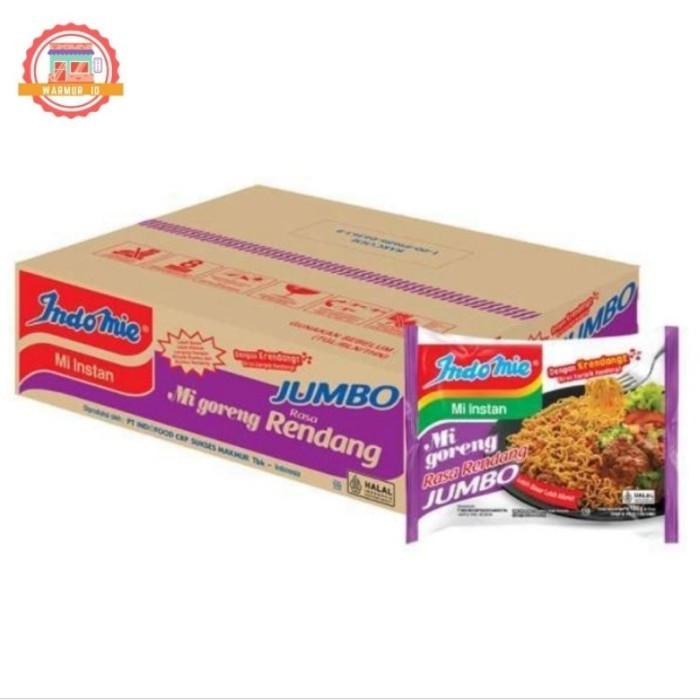 TERLARIS INDOMIE MI GORENG RENDANG JUMBO 1 DUS ISI 24 PCS MURAH MURAH