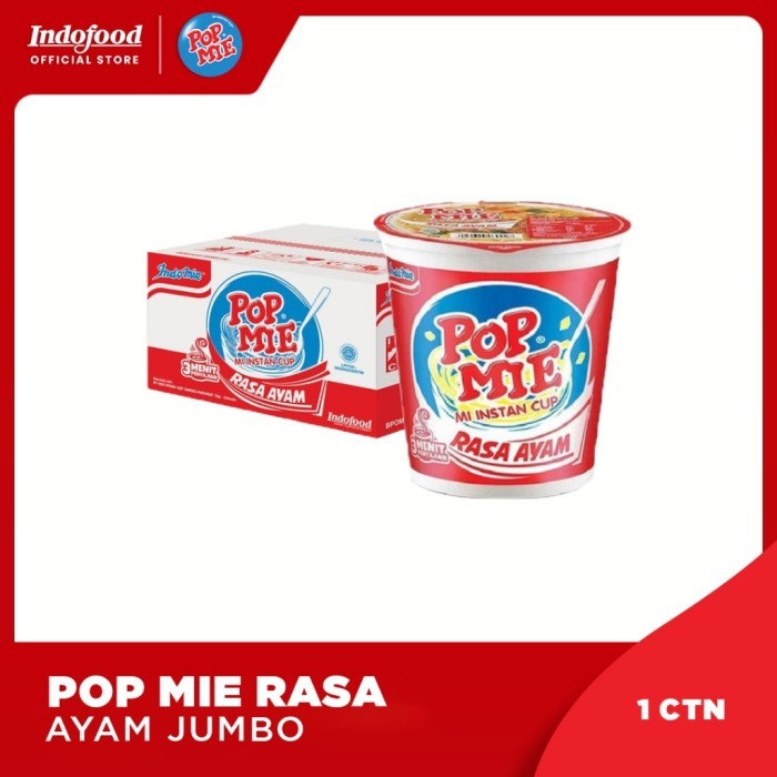 

TERLARIS 1 CTN - POP MIE RASA AYAM JUMBO MURAH!!! MURAH