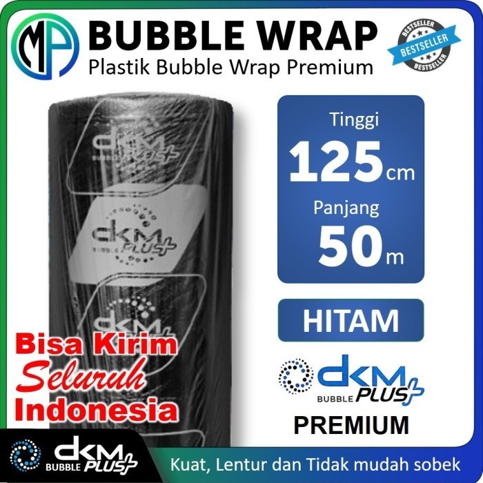 

Plastik Buble Bubble Wrap Roll 125Cm X 50M Hitam Premium Dkmplus Tebal