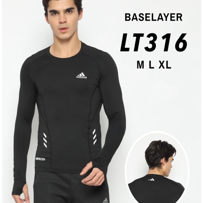 New kaos olahraga lengan panjang manset baselayer nike gym sport training unisex longsleeve running