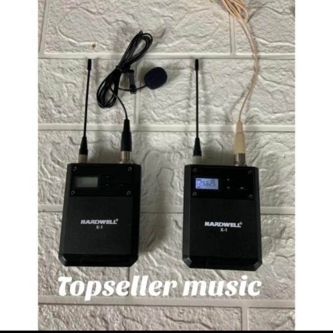 MIC WIRELESS CLIP ON + HEADSET HARDWELL X1 ORIGINAL GARANSI HARDWEL Terlaris