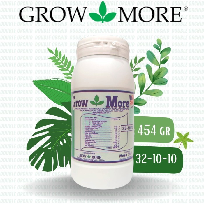 ASLI PUPUK / NUTRISI NPK GROWMORE DAUN 32-10-10 (454GR) PUPUK GROW MORE KODE 820