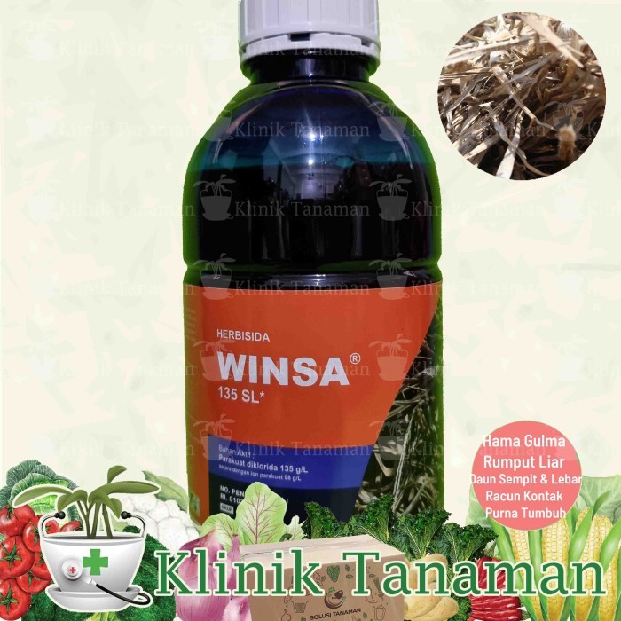 ASLI OBAT HAMA RUMPUT WINSA @1LTR HERBISIDA PEMBASMI HAMA GULMA RUMPUT LIAR KODE 641