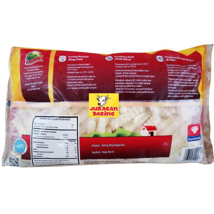 

Golden Farm Kentang Crinkle Cut 1Kg Original