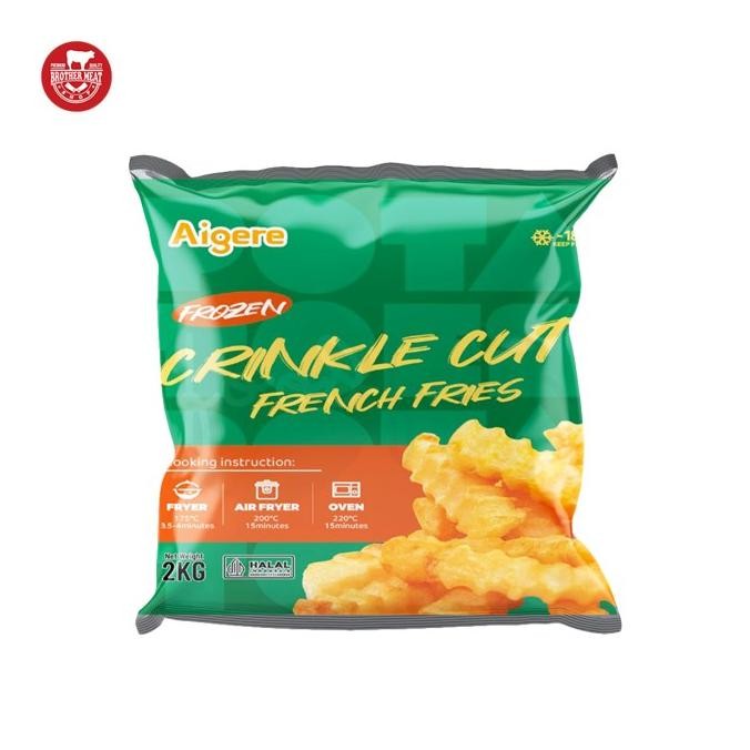 

Aigere Crinkle Cut French Fries 2Kg, Kentang Goreng - Brothermeatshop Original