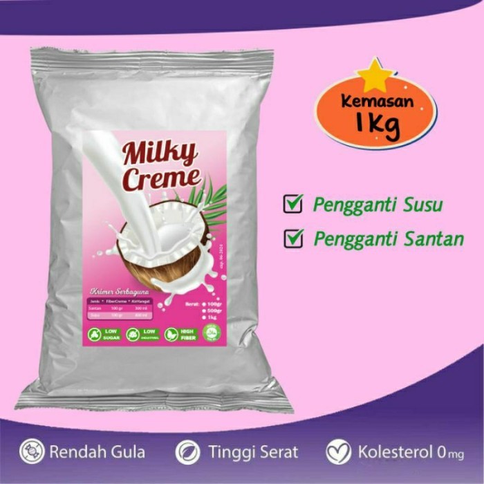 

TERLARIS MILKY CREME KRIMER BUBUK PENGGANTI SUSU DAN SANTAN 1KG MURAH!!! MURAH