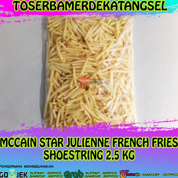 

Kentang Mccain Star Julienne Shoestring French Fries 2,5Kg Original