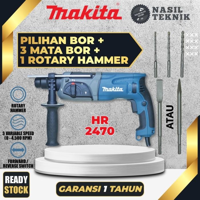 Bor beton sds makita hammer rotary HR2470