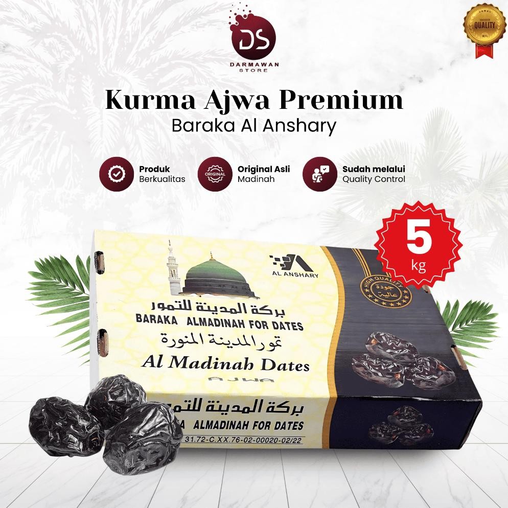 

zoe kurma ajwa preum baraka al anshary kemasan 5kg asli madinah oleh oleh haji dan umroh