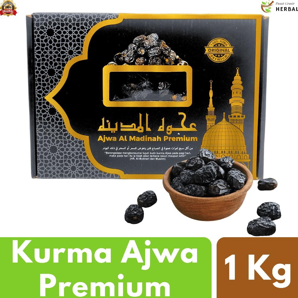 

risto- kurma ajwa nabi 1 kg asli 100% preum madinah / korma azwa oleh oleh haji dan umroh grosir