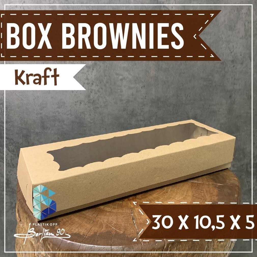 

TERMURAH Dus Brownies 21,5x10x5 isi 50 pcs Box Brownies Jendela Kemasan Brownies Dus kue Oz67