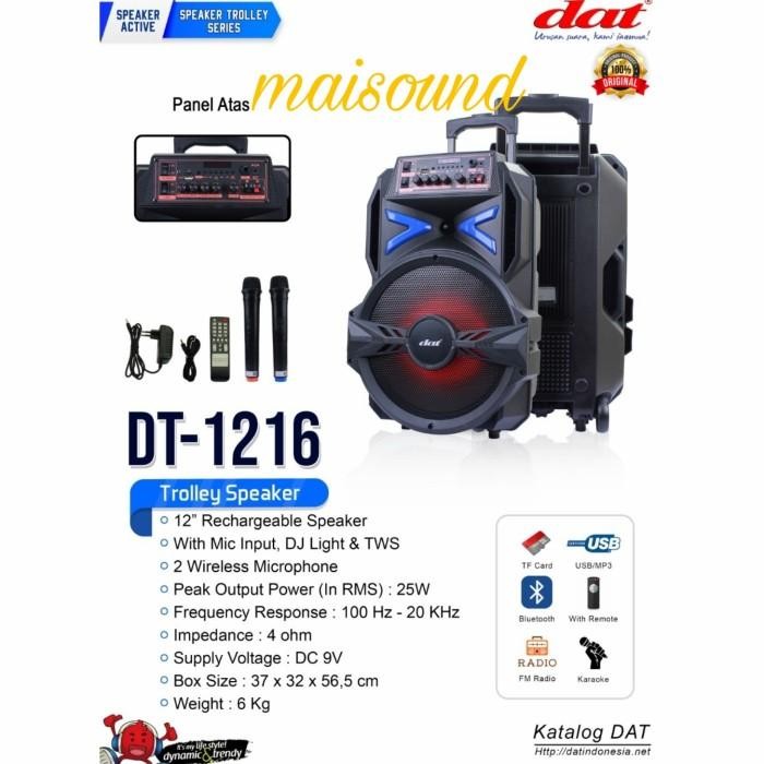 SPEAKER PORTABLE DAT DT 1216 12 INCH MEETING DAT DT1216 ORIGINAL 12IN Terbaru Berkualitas