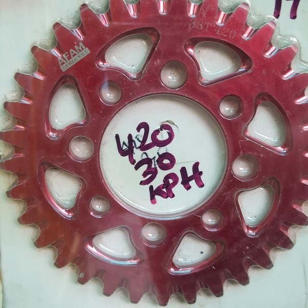 Sprocket Gir Gear Blkg Belakang Afam Dural Red Blue Merah Biru 420 Nova Dash Sonic 125 Supra 100 Gra