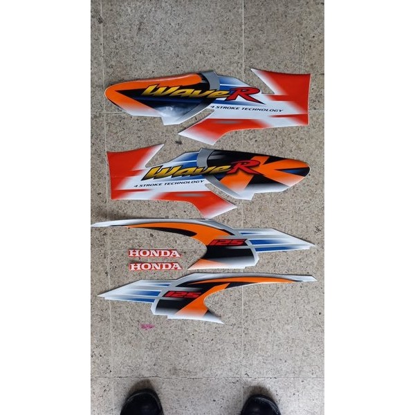 Original Impor Malaysia Thailand Wave 125 R Karisma D Nos Striping Stiker Full Set Bodi Lis Body Asl