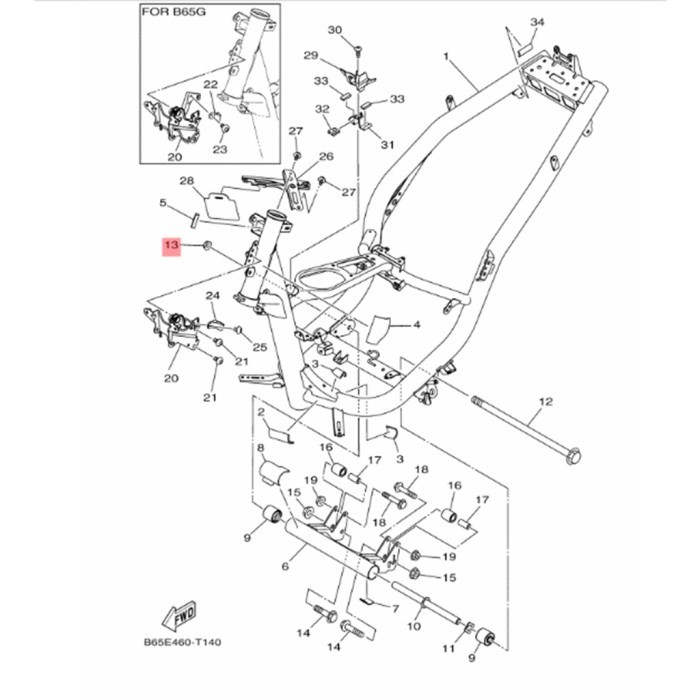 Mur As Tengah Mesin Nmax Aerox 155 Lexi Original Ygp 9560L-10200 Termurah Langka