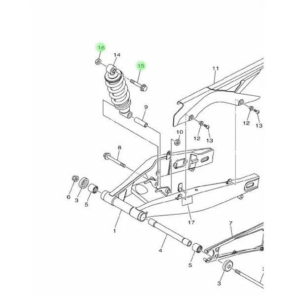 Mur As Tengah Swing Arm Jupiter Mx 135 Byson Mx King Ori 95602-12100 Termurah Langka