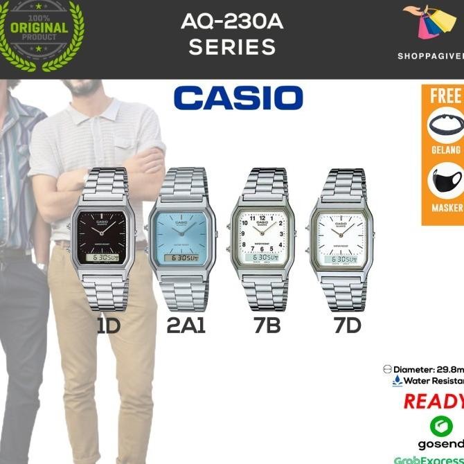 Sale Casio Original Aq-230A Series Aq-230A-1D/7D/7B Analog Digital