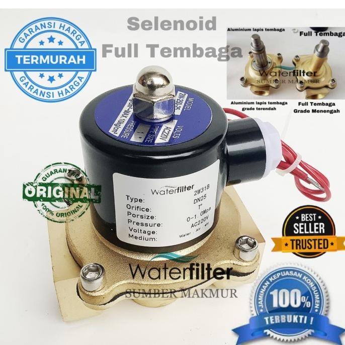 Selenoid Valve 1 Inch Full Tembaga