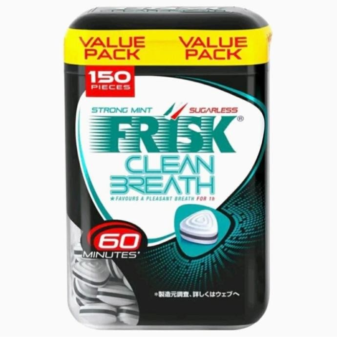 

TERBARU FRISK CLEAN BREATH SUGARLESS PERMEN ANTI NAFAS BAU FOR 30 / 60 MINUTES !!!!!