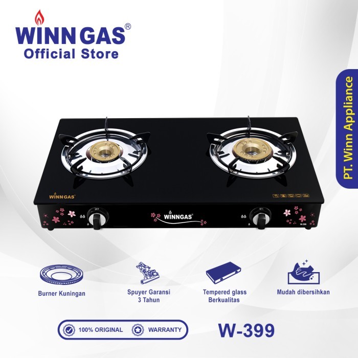 Winn Gas Kompor Gas 2 Tungku Khusus Gas Alam / Pgn/ Lng W399