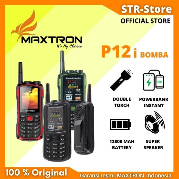 Maxtron P12I Bomba Antena Hp Gunung Powerbank