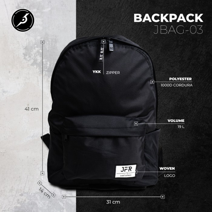 Jfr Tas Ransel Pria/ Tas Punggung Pria Backpack Bahan Polyester Jbag03