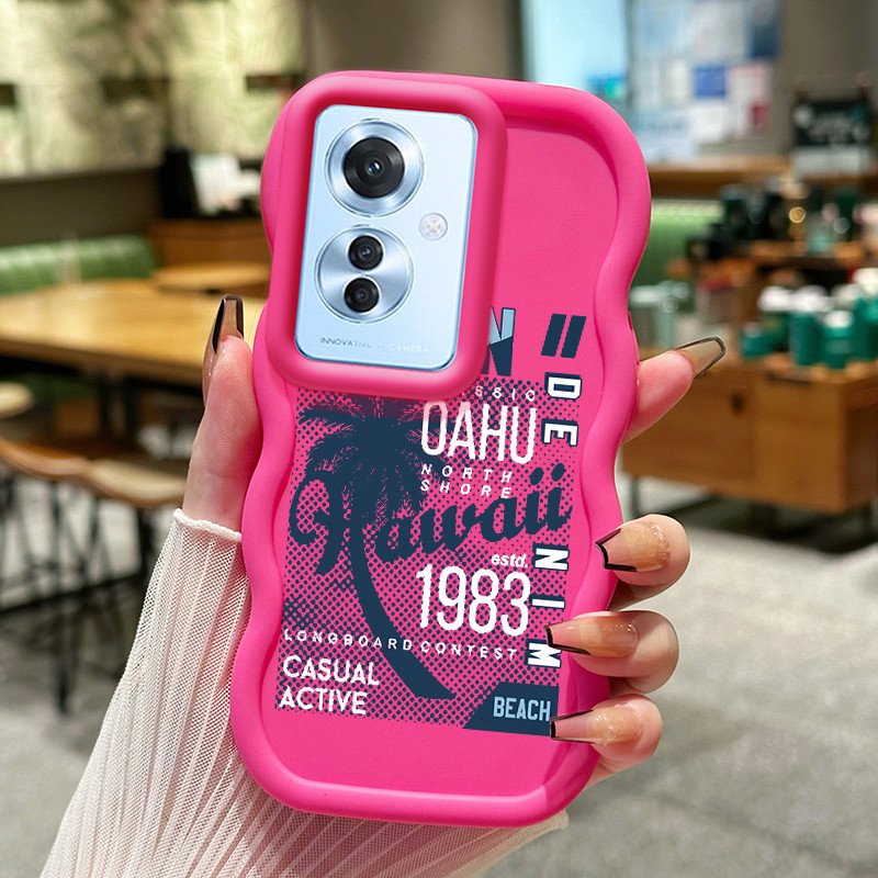 Casing Hp Untuk OPPO Reno 11F 5G Case Casing silikon tahan Kasing HP Softcase jaman dulu Macaron Ces