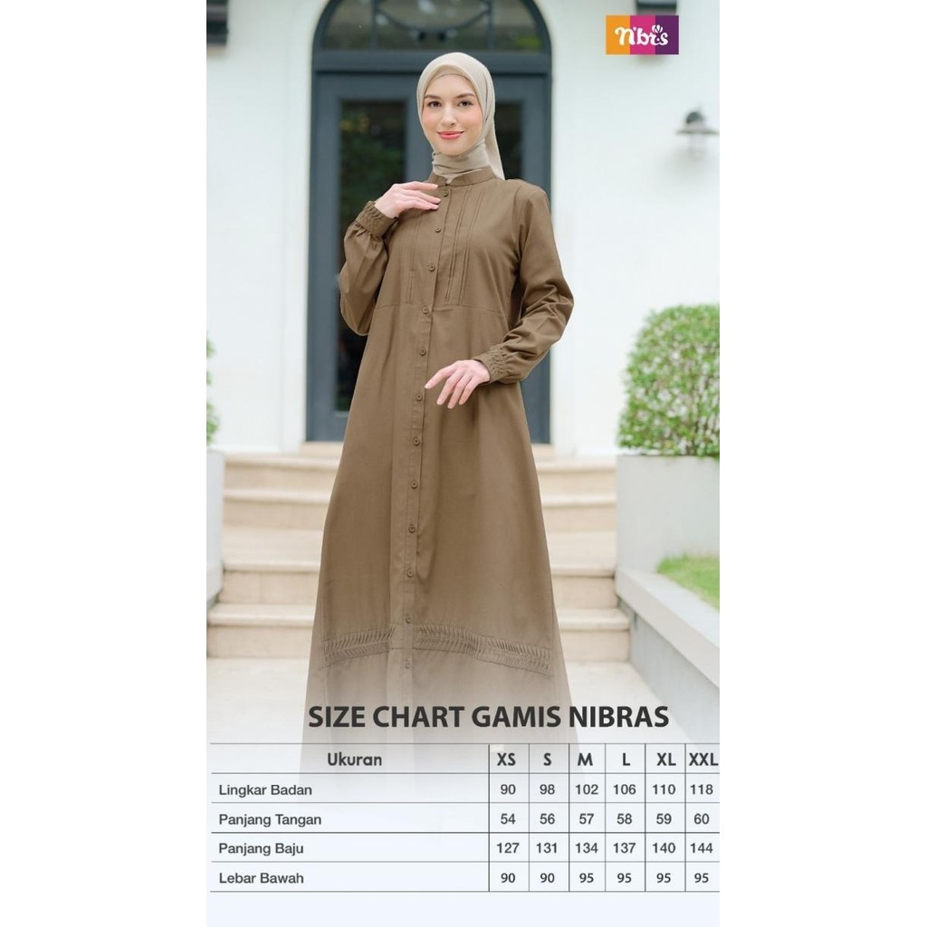 Baju Gamis Chandana By Nibras 2023 Dress Muslimah Wanita Dewasa Polos Shop_Novian