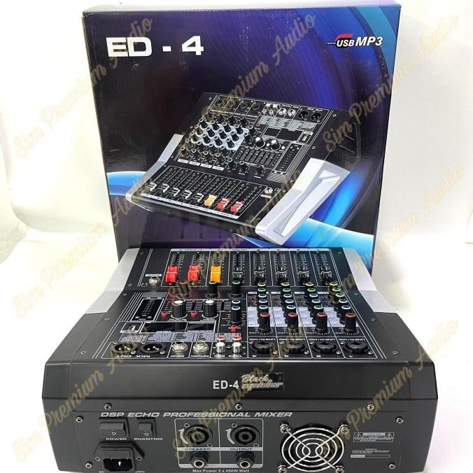 Promo Power Mixer Blackspider Ed 04 Original Blackspider Ed04 Channel Ed4