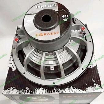 Promo Subwoofer Embassy EM200 DC-12 - New Double Magnet - 12 inch Dual Coil COD