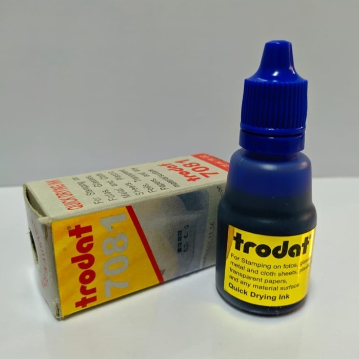 

TINTA STEMPEL TRODAT 7081 WARNA BIRU UTK DIMEDIA PLASTIK, KACA, BESI